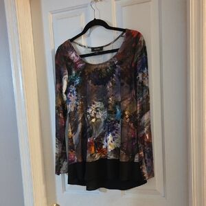 Karen Kane Jewel Colors Floral Top Small